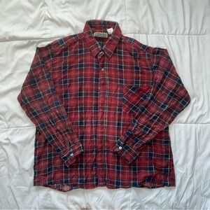 Classic Red and Blue Plaid Men's Flannel